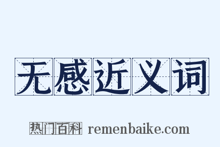 无感近义词是什么意思的图片